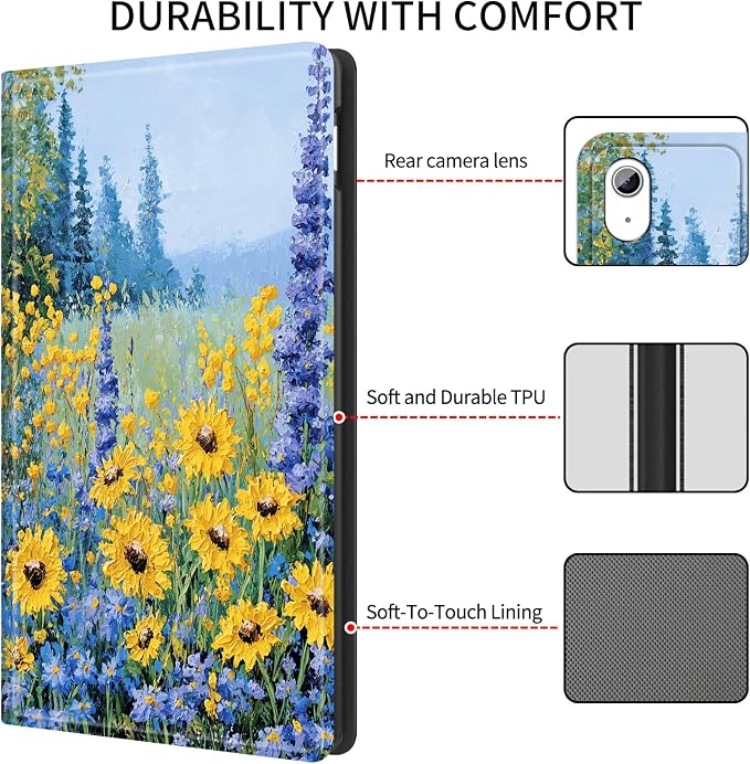 Case for iPad (A16) 11th Generation 11 Inch (2025)/ iPad 10th Generation 10.9 inch 2022Slim PU Leather Smart Cases Covers with Auto Wake/Sleep-Beast Roared