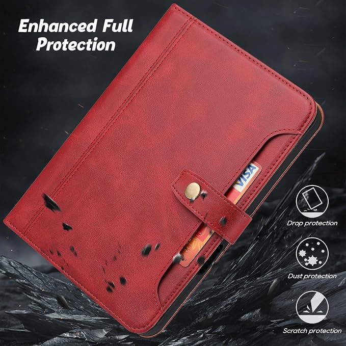 Flip Case for Apple iPad 10.2 9th 8th 7th Generation 2021/2020/2019 Pencil Holder Smart Cover Auto Sleep Wake Protective Documents Pocket Stand Snap Closure Case for iPad 10.2 Inch Black