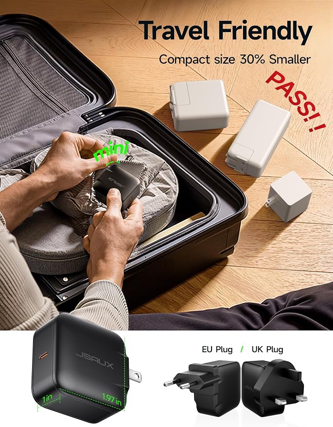 JSAUX 45W USB C Charger + 65W USB C Charger