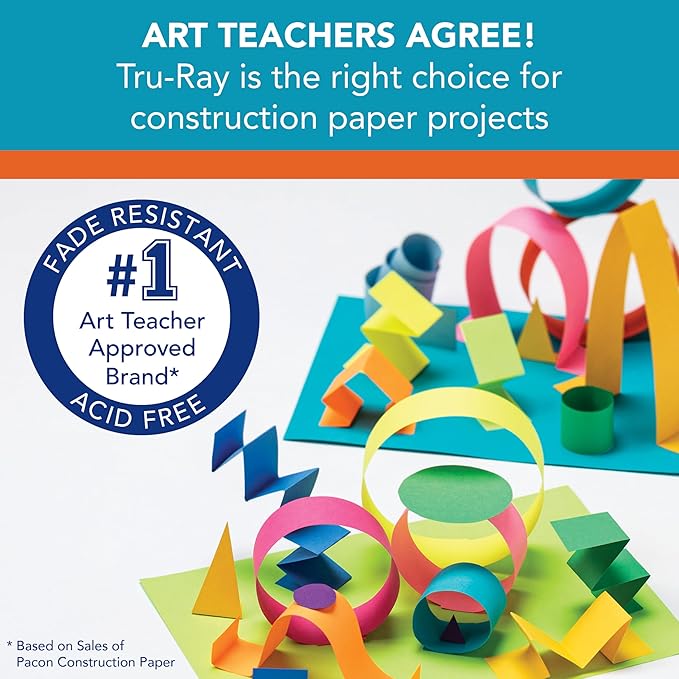 Pacon 103032 Tru-Ray Construction Paper, 76 lbs., 12 x 18, Magenta, 50 Sheets/Pack