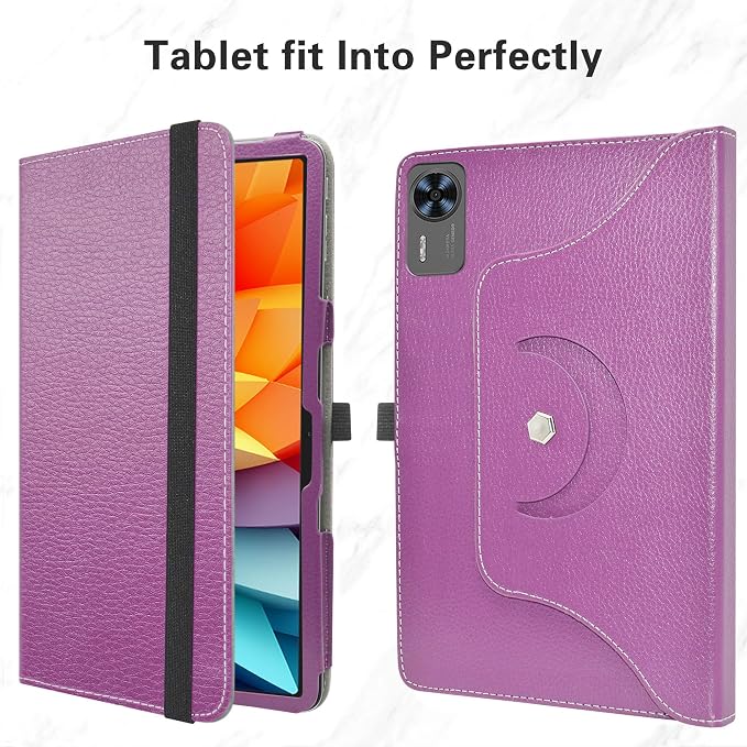 MAMA MOUTH for DOOGEE T36 Rotating CaseBlackview Mega2 Case360 Degree Rotary Stand with Cute Pattern Cover for DOOGEE T36 /Blackview Mega2 /Mega2 WiFi 12 TabletsBlack