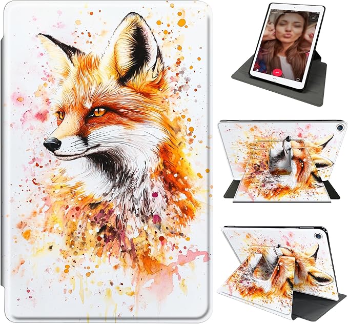 for iPad 10.2 Rotating Case 360° Protection Adjustable Kickstand Cover for iPad 10.2 (7th8th9th Generation) Shockproof Durable Lightweight PU Leather for iPad 10.2 Stand Case Basketball