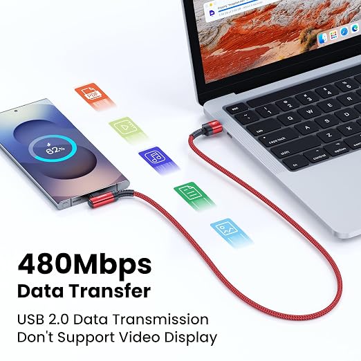 toocki USB C Cable Right Angle 2-Pack 10ft USB A to USB C Charger Cable | Black 90 Degree Braided Fast Charging Carpaly Cord for iPhone17 Series Samsung Galaxy S25/ S24+/Note 10 LG V30 Switch
