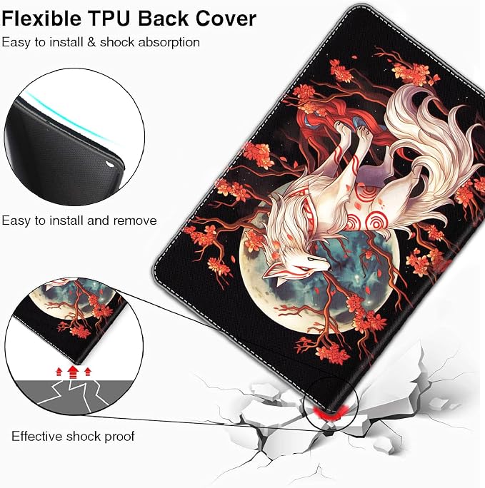 Case for iPad Pro 11 Inch 2022/2021/2020/2018 iPad Air 5th / 4th Gene 10.9 Inch (2022/2020) - Slim Fit Standing Cover with Auto Sleep/Wake，Astronaut Guitar