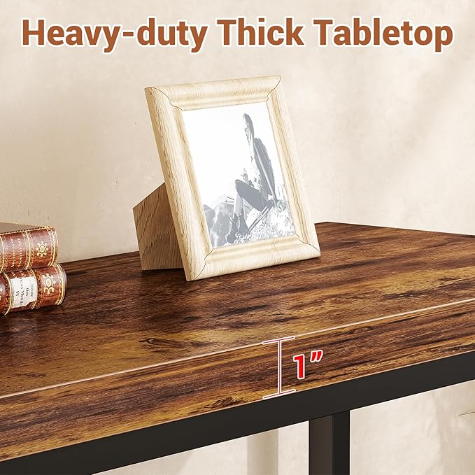 32" Small Console Table, 2-Tier Narrow Entryway Table, Sofa Table with Mesh Shelves, Console Tables for Living Room, Hallway, Entryway, Farmhouse Console Table with Storage, Rustic Brown