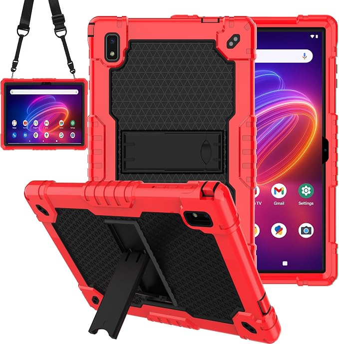 case for BYYBUO SmartPad A10_L 10.1 inch Android Tablet Shockproof Kids Friendly Protective Case+Shoulder Strap Kickstand for BYYBUO SmartPad A10 10.1 inch Tablet (Black)