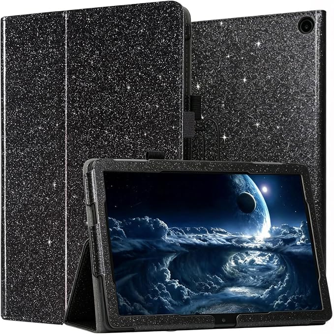 Case for T-Mobile Revvl Tab 2 Tablet - Folio Premium PU Leather Protective Stand Cover with Auto Sleep/Wake Almond Blossom