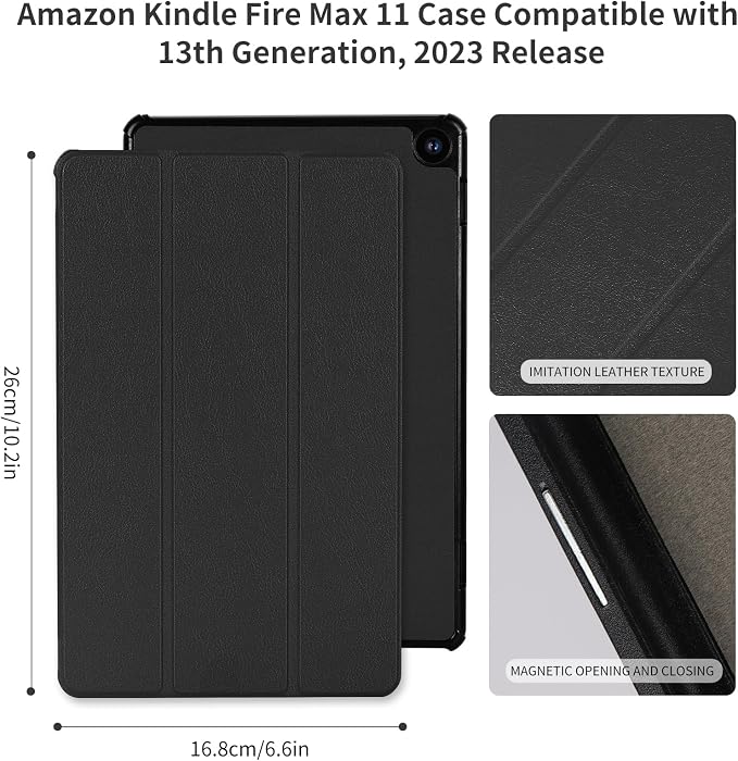 Case for FM 11 (13th Gen 2023) Multi-Angle Stand with Flexible Fixation Auto Wake/Sleep TPU Material (Brown)