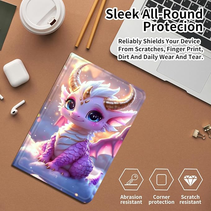 Case for Fire 7 2019/2017/2015Black Cat Purple Roses | DIGTIALL Slim Cover for Fire 7 Tablet 9th/7th/5th Gen 7.0 Folding Stand Protective Case Auto Sleep/Wake Smart Shell