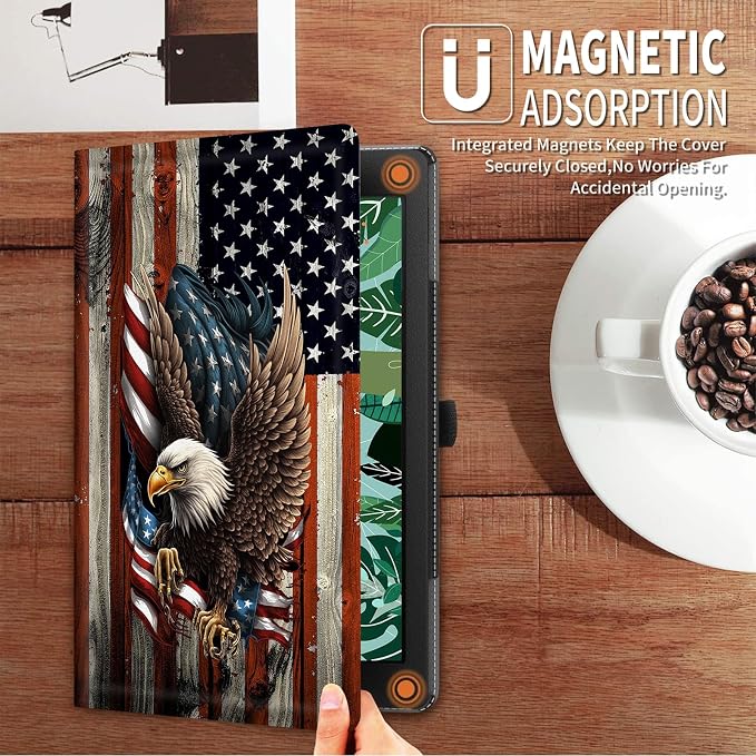FUYOCWE for iPad Pro 13 Inch Case (M47th Generation2024 Model A2925A2926A3007)PU Leather Slim Folding Stand Case for iPad 13 7th GenAuto Sleep Wake Cover -A Dream Catcher Wolf
