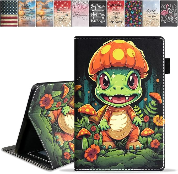Case for Amazon Fire HD 10 Tablet (9th/7th Generation 2019/2017 Release) Slim PU Leather Cover with Card Slot &amp Auto Wake/Sleep for Fire 10.1 Tablet African American Girl