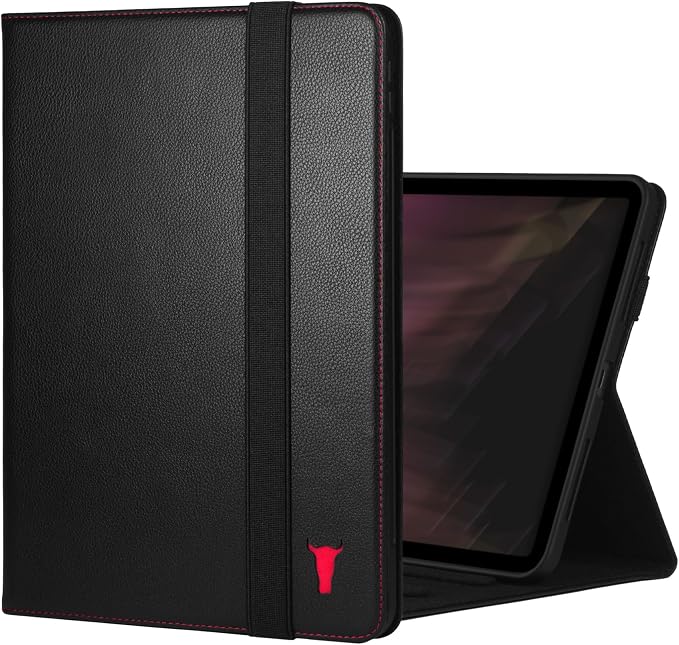 TORRO Case Compatible with iPad Pro 11” M5 / M4 (2025/2024) – Premium Leather iPad Pro 11” 2025/2024 Case with Stand Function Apple Pencil Connectivity and Wake/Sleep Function (Black)