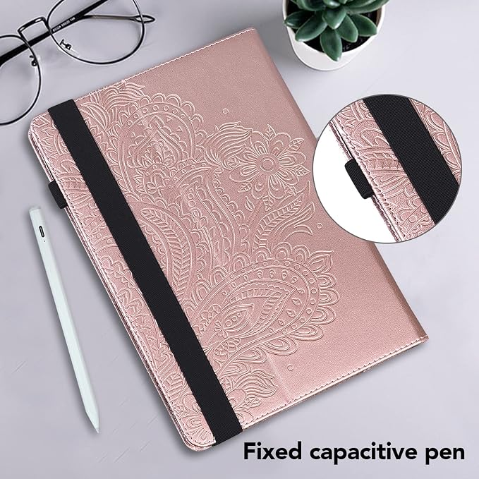 Case for Samsung Galaxy Tab S11 11 Inch PU Leather Multi-Angle Viewing Stand Wallet Protective Cover with Card Slots - Blue