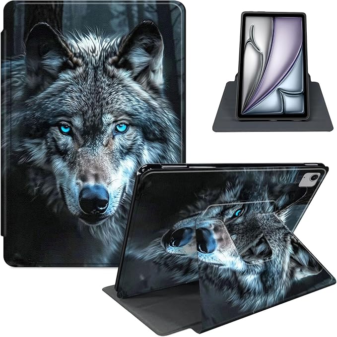 for iPad 11th Generation (A16 2025) 11 / iPad 10th Gen 10.9 2022 Case 360° Rotating PU Leather Stand Cover with Auto Sleep/Wake Shockproof TPU Backl Two Dragons Fighting