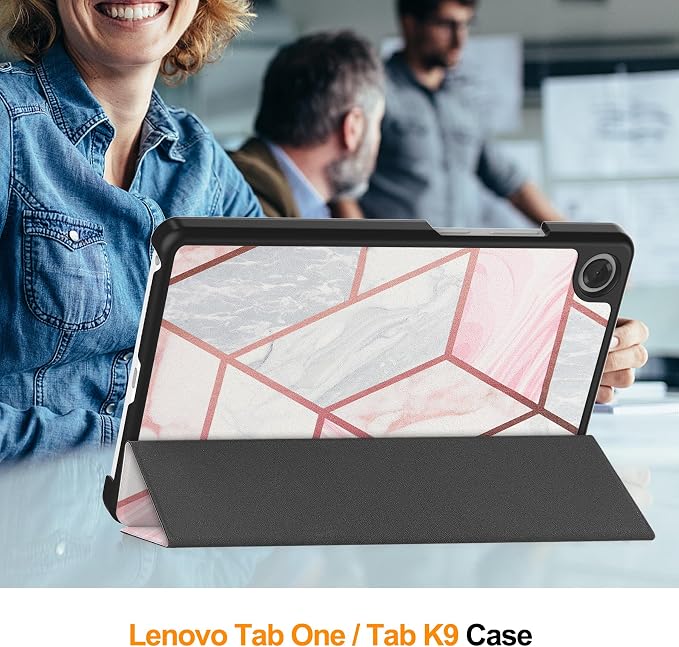 Smart Case for Lenovo Tab One / K9 8.7 Inch 2025 TB305XU/TB305FU Lightweight Trifold Stand Cover Auto Wake Sleep Blackish Green