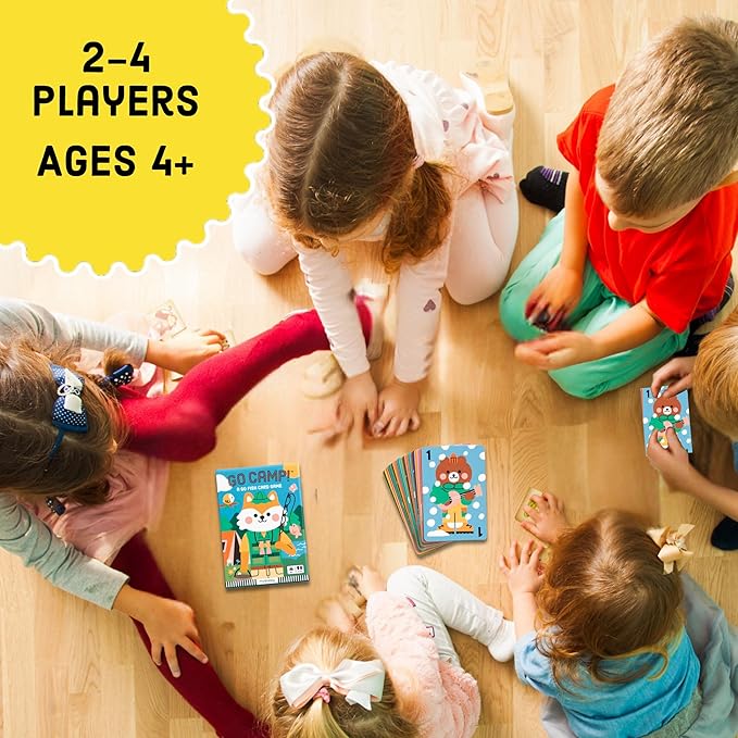 Mudpuppy Go Camp! – Camp Version of Classic Kids Go Fish Card Game with Cute Illustrations of Animals for Children Ages 4 and Up, 2-4 Players