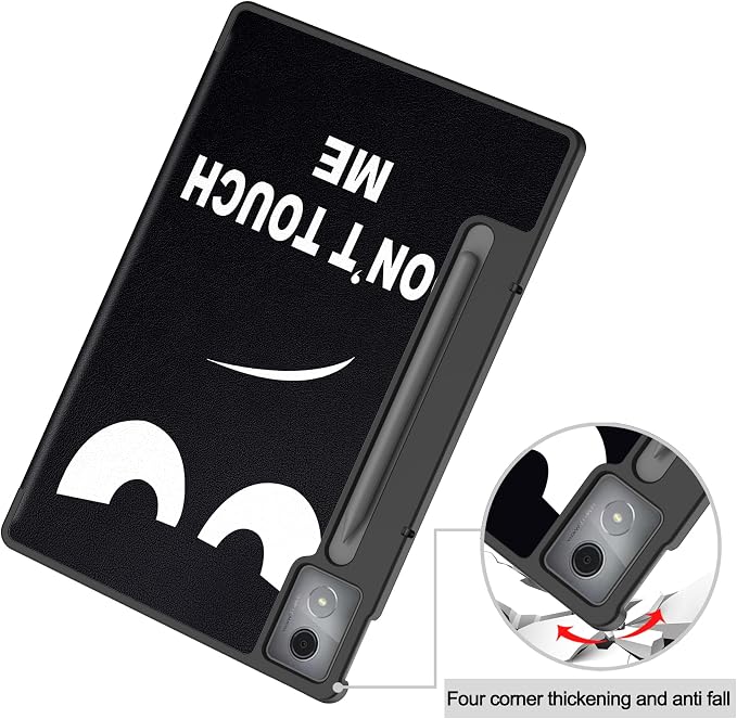 Gylint PU Leather Case for Lenovo Idea Tab Pro/Xiaoxin Pad Pro 12.7 Inch 2025 Ultra Thin Folding Folio Stand Protective Cover Black