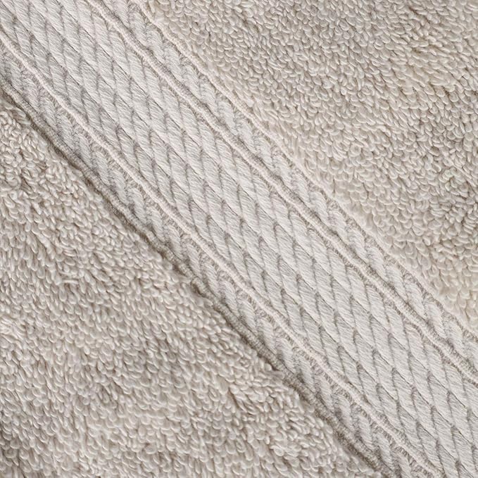 SUPERIOR Egyptian Cotton Pile 9 Piece Towel Set, Includes 3 Bath, 3 Hand, 3 Face Towels/Washcloths, Ultra Soft Luxury Towels, Thick Plush Essentials, Guest Bath, Spa, Hotel Bathroom, Stone