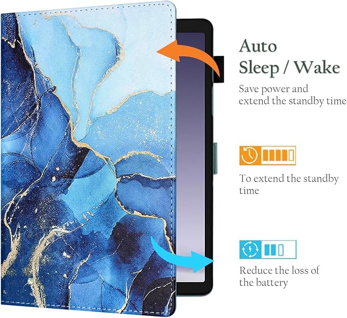 Fancity Case Fits Samsung Galaxy Tab A9/A11 Plus 11” 2025/2023 X210/X216 | Premium PU Leather Cover with Multi-Angles Pencil Holder Smart Wake Sleep for Galaxy Tab A9 A11 Plus X218 Beach