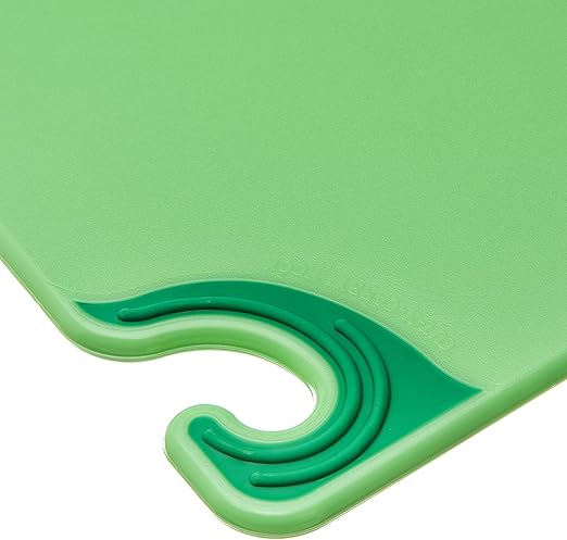 San Jamar Carlisle Sanitary Maintenance B378727 Saf-T-Grip Cutting Boards Green - 15 x 20 x 0.5 in.