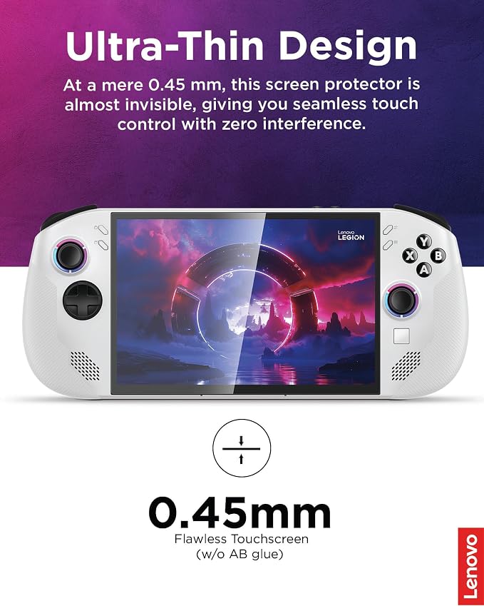 Lenovo Legion Go Screen Protector - Ultra-Thin 0.33mm Protective Glass with 9H Hardness - Guards Against Drops Scratches and Scrapes - Easy Application High Transparency