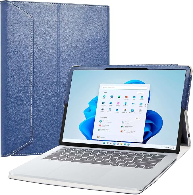LiuShan for Surface Laptop Studio CaseSurface Laptop Studio 2 CasePU Leather Slim Folding Stand Cover for 14.4 Microsoft Surface Laptop Studio/Microsoft Surface Laptop Studio 2 TabletBlack
