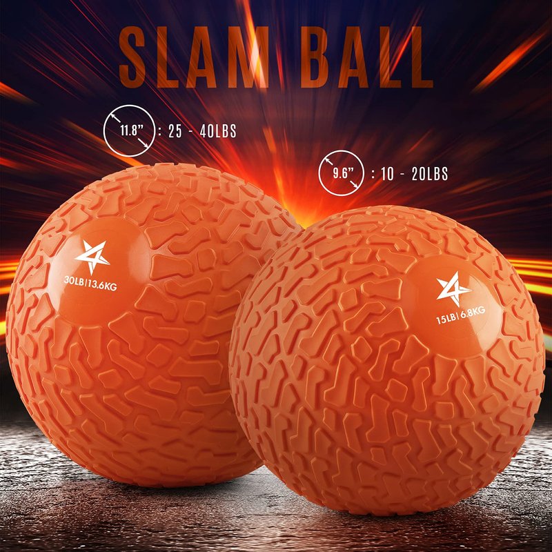 Yes4All Fitness Slam Ball Triangle for Exercise, Strength, Dynamic Workout, Multiple Weight Options Weighted Ball