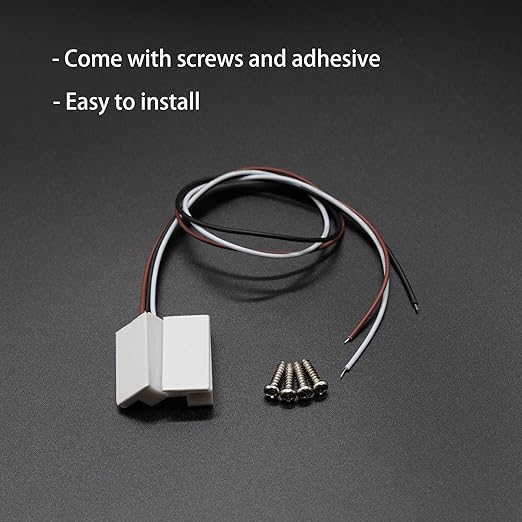 VictorsHome Magnetic Reed Switch NC NO COM Surface Mount Wired Door Window Contact Sensor with Adhesive Paper for Home Security and Burglar Alarm Systems MC-38 5pcs