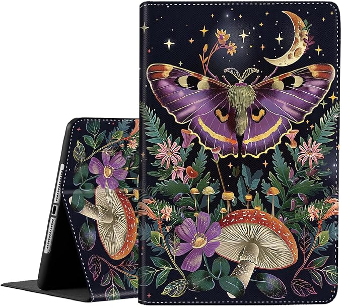 Case for iPad (A16) 11th Generation 11 Inch (2025) iPad 10th Generation 10.9 Inch (2022)，Slim Fit Foldable Standing Cover Case with Auto Sleep/Wake ，Red Moon Japanese Landscape