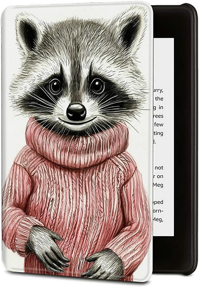 Case for Kindle Scribe 10.2 Inch (2022 Released) PU Leather Cover with Auto Sleep Wake for 10.2 Kindle Scribe Alpaca with Glasses