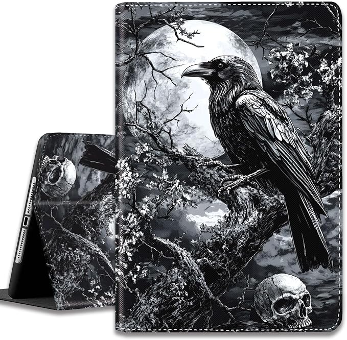 Case for iPad (A16) 11th Generation 11 Inch 2025 / iPad 10th Generation 10.9 Inch 2022 Ultra-Thin Multi-Angle Protective Cover with Auto Sleep/Wake A Dark Horse