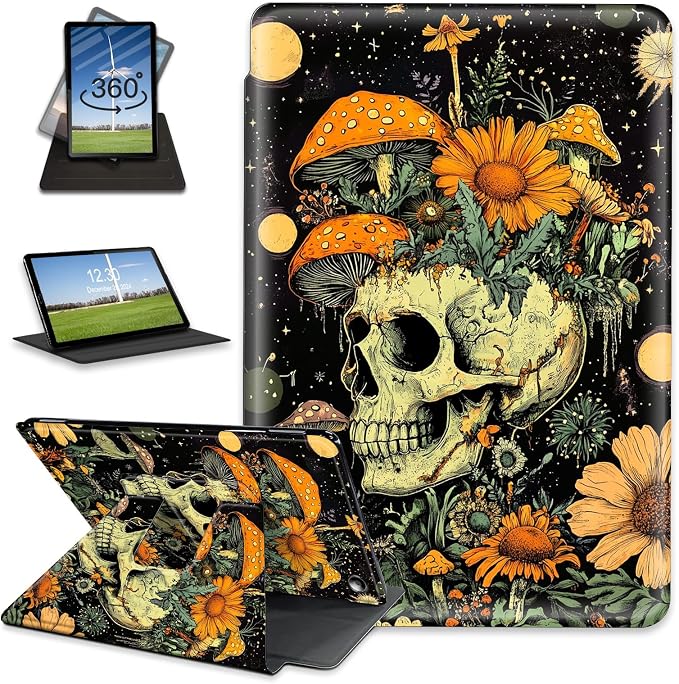 for Amazon Fire Max 11 2023 Release Table Case 11'' Rotating Auto Wake Sleep Leather Table Case for Amazon Fire Max 11 2023 Release Stand Bird Flowers Design for Woman Man