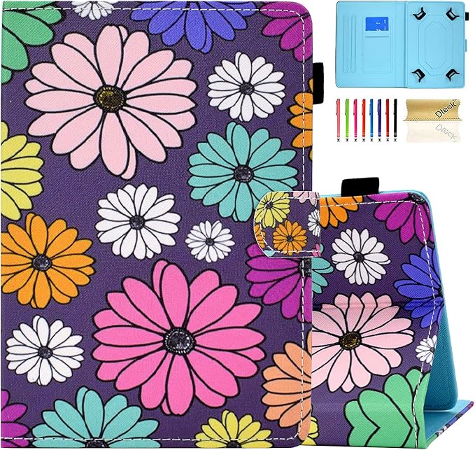 Dteck Universal Case (7.9 to 8.4) - Fold Stand Protective Flip Case for Apple iPad mini/Samsung Galaxy Tab 8.0 8.4 /Lenovo Tab 8 /onn. 100003561 8 Tablet Pro/Android Tablet 8 Inch (Blue Pink)