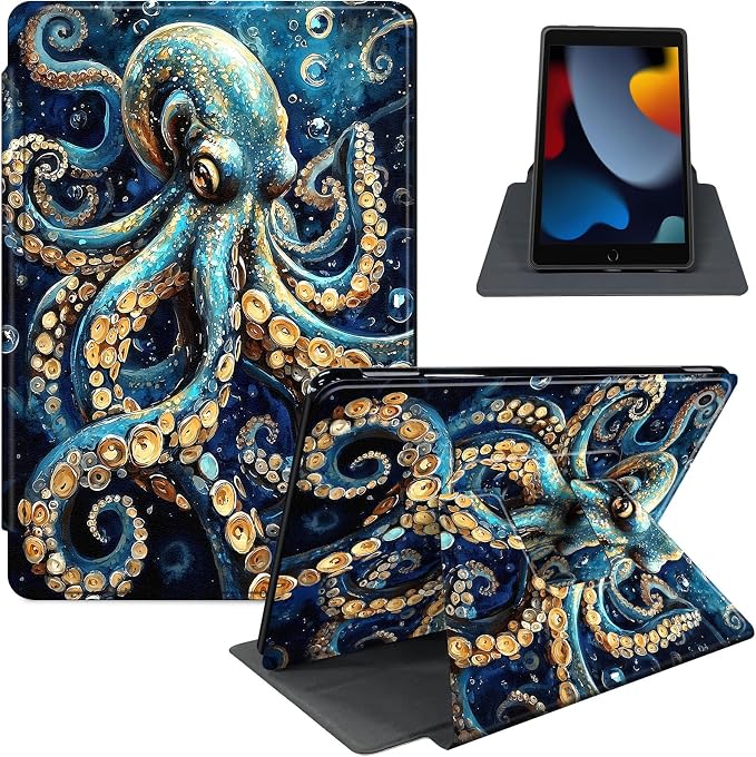 for iPad 11th Generation (A16 2025) 11 / iPad 10th Gen 10.9 2022 Case 360° Rotating PU Leather Stand Cover with Auto Sleep/Wake Shockproof TPU Backl Two Dragons Fighting