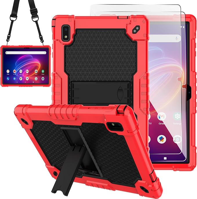 case for BYYBUO SmartPad A10_L 10.1 inch Android Tablet Shockproof Kids Friendly Protective Case+Shoulder Strap Kickstand for BYYBUO SmartPad A10 10.1 inch Tablet (Black)