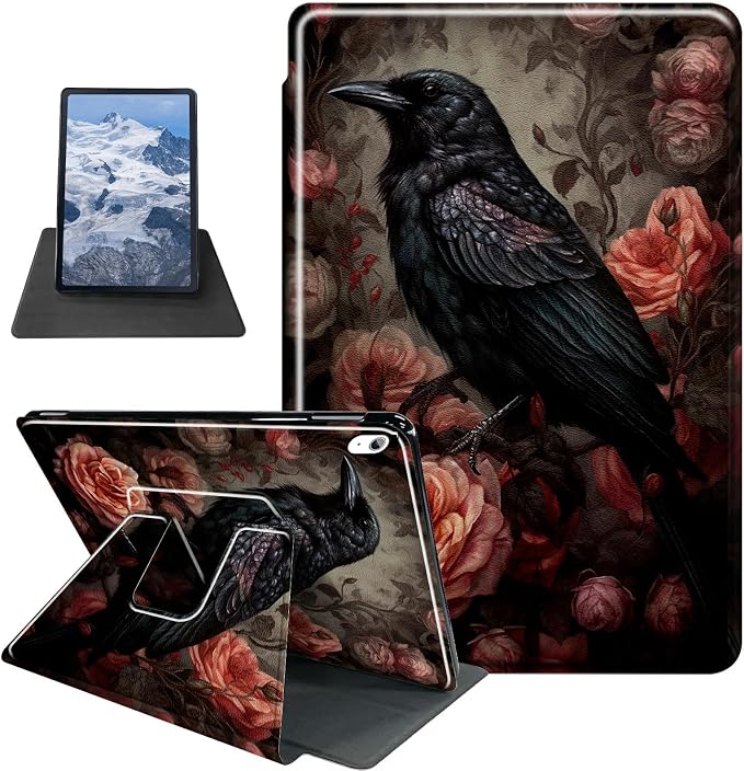 Astronaut Mushrooms Pattern Case for iPad 10.2 iPad 9th Generation 2021/ iPad 8th Generation 2020/ iPad 7th Generation 2019360 Degree Rotating Stand Protective Cover with Auto Sleep/Wake