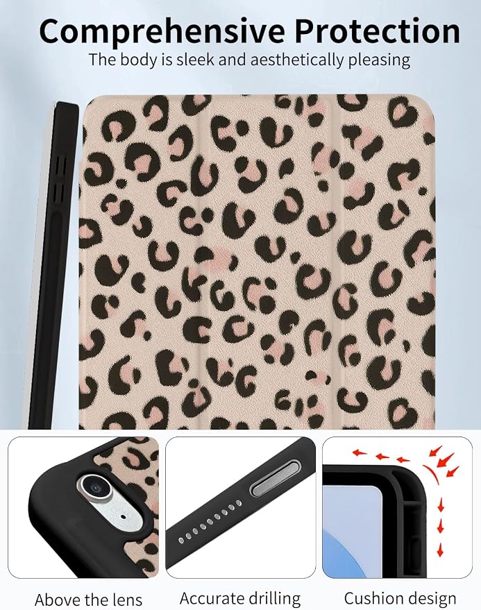 Case for iPad 9th/ 8th/ 7th Generation Case 10.2&amp10.5 Inch (2021/2020/2019 Release) Slim Lightweight Soft Trifold Back Cover with Pencil Holder &amp Auto Sleep/Wake CoverBeige Checkered