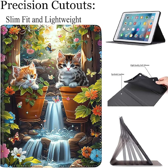 Case for New iPad (A16) 11th Generation 11 Inch 2025for iPad 10th Generation 2022 10.9 Inch Multi-Angle Stand Smart Cover Shockproof with Auto Wake/Sleep ，Starry Sky