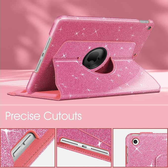 Fintie 360° Rotating Case for iPad 9th / 8th / 7th Generation 10.2 Inch | Swivel Stand Portrait &amp Landscape Viewing Shockproof Cover with Pencil Holder Auto Wake/Sleep Aqua Wave