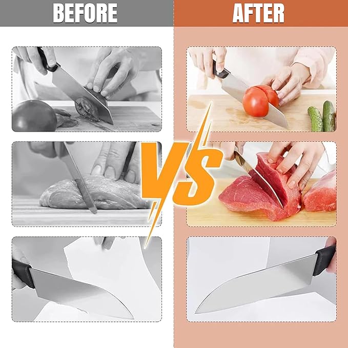 URHAN Rolling Knife Sharpener Kit – 5 Magnetic Angles (12, 15, 17, 19 & 22 Degrees) – Diamonds and Ceramic Discs – Durable Knife Sharpening System – Easy to Use at Home – Suitable for Kitchen Knives
