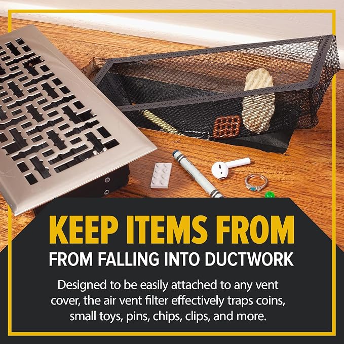 HAAK - Floor Vent Cover Trap, Durable Screen That Attaches Easily to Vent Covers