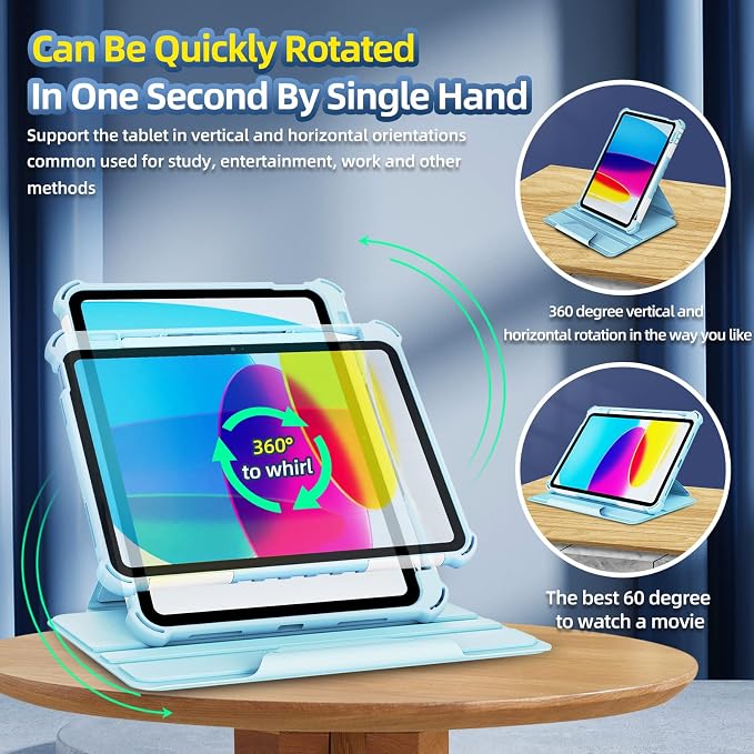 Kids Case for iPad Pro 11 M5/M4 &amp iPad Air 11 (2026/2025/2024) Shockproof Case with Pencil Holder Techcircle Light EVA Foam Handle Stand Bumper Protective Child Friendly Drop Proof Cover Black