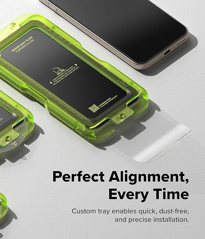 Ringke for OnePlus 15 Screen Protector [Easy Slide 2 Pack] | Easy Installation with Alignment Tool Case Friendly Premium 9H Hardness Tempered Glass