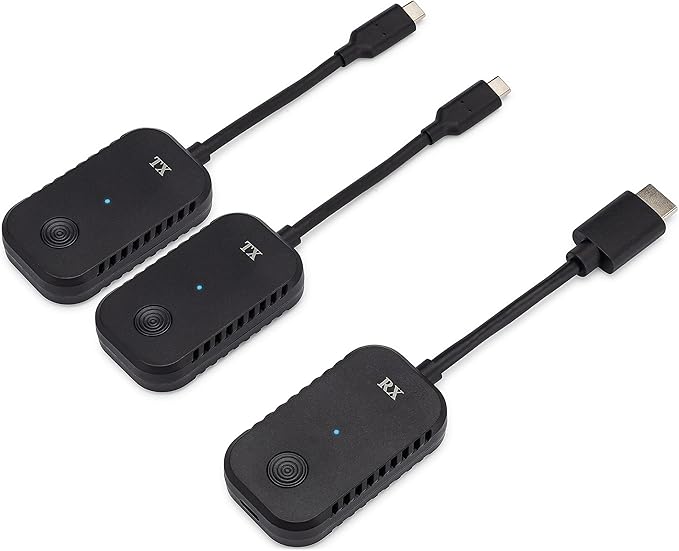 ClearClick Present+Share (USB-C Edition) - Wireless Presentation & Video Broadcasting System for Laptops & Smartphones (2 USB-C Transmitters, 1 HDMI Receiver)