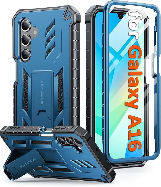 FNTCASE for 11 Pro XL Case Rugged Kickstand 2 Front Frames Black | Built-in Screen Protector 20FT Military-Grade Drop Protection Rugged Heavy Duty Shockproof Full Body Protective Cover