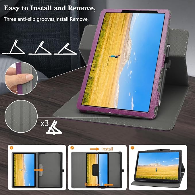 MAMA MOUTH for TCL TAB 8 NXTPAPER 5G Case360 Degree Rotary Stand with Creative Cover for TCL TAB 8 NXTPAPER 5G/TCL TAB Lite 9132S/TCL TAB 8 Gen 2/Samsung Galaxy Tab A11 SM-X133 8.7 TabletsBlack