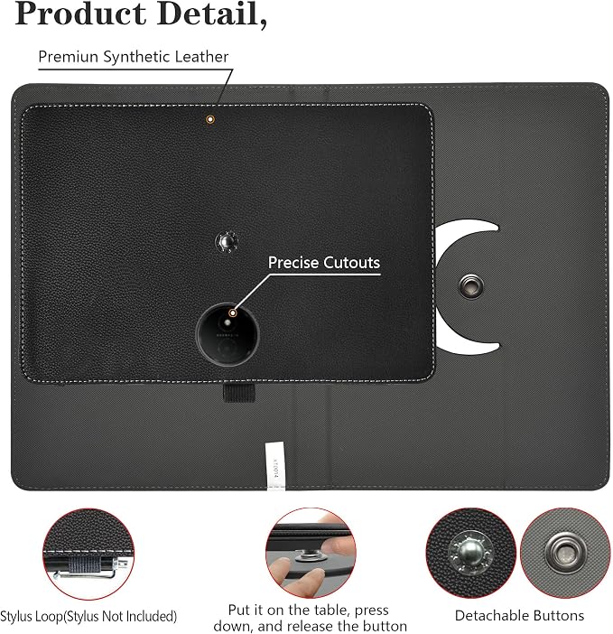 MAMA MOUTH for TCL NXTPAPER 14 Case360 Degree Rotary Stand with Cute Pattern Cover for TCL NXTPAPER 14 14.3 Tablet caseBlack