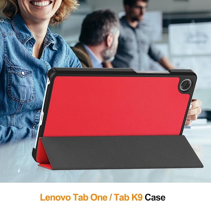 Smart Case for Lenovo Tab One / K9 8.7 Inch 2025 TB305XU/TB305FU Lightweight Trifold Stand Cover Auto Wake Sleep Blackish Green