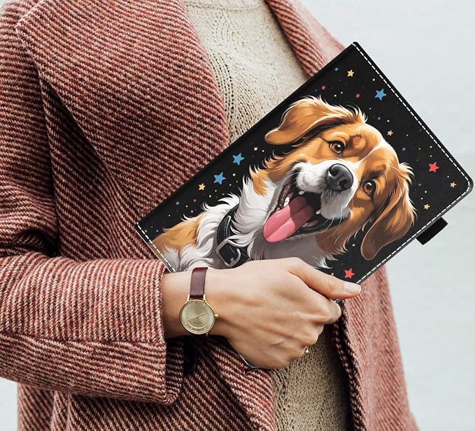 Case for Amazon Fire HD 8/HD 8 Plus Tablet (8 12th/10th Generation 2024/2022/2020 Release) Slim PU Leather Stand Folio Cover with Auto Wake Sleep African Woman Wolf