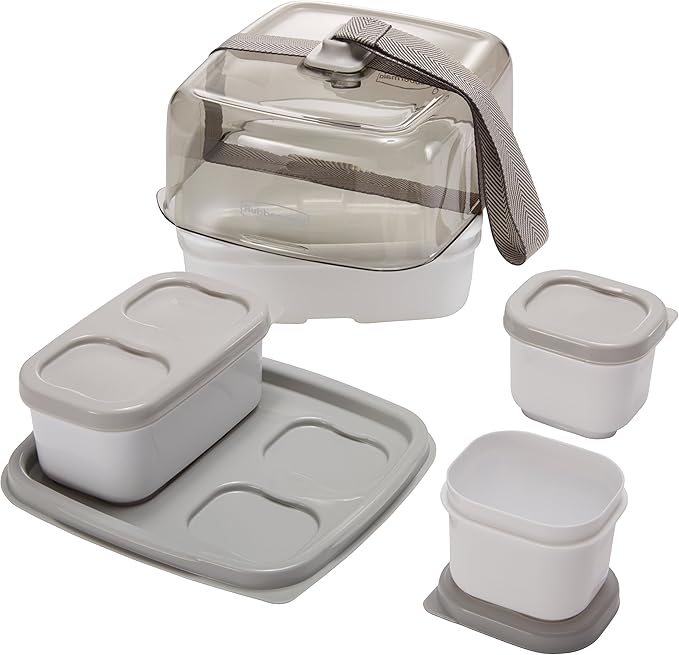 Rubbermaid Fasten + Go Sandwich Kit, Smoke Gray, 3-Piece Set